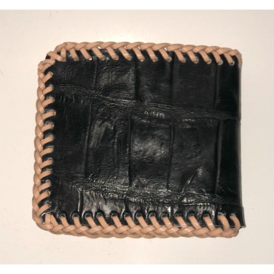 Hand-Sewn Real Alligator Leather Wallet